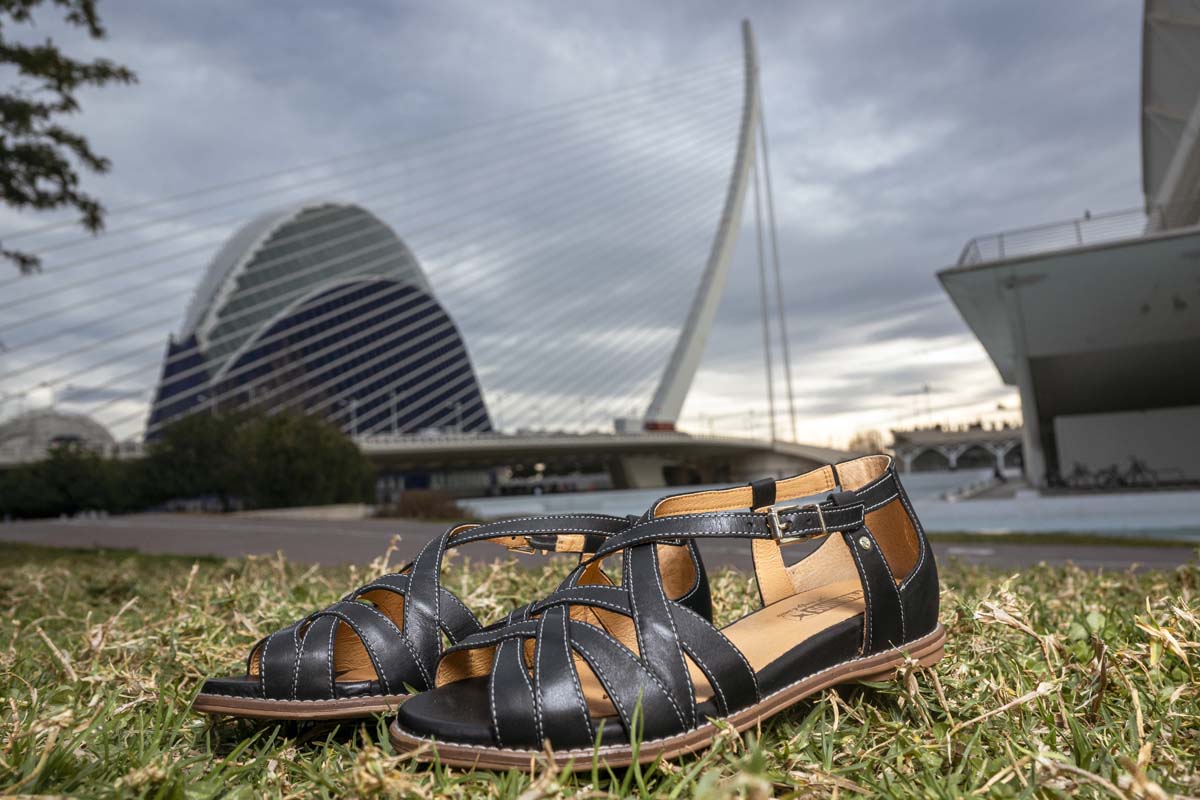 Image of the Talavera model W3D-0774 on the lawn and the City of Arts and Sciences building in the background
